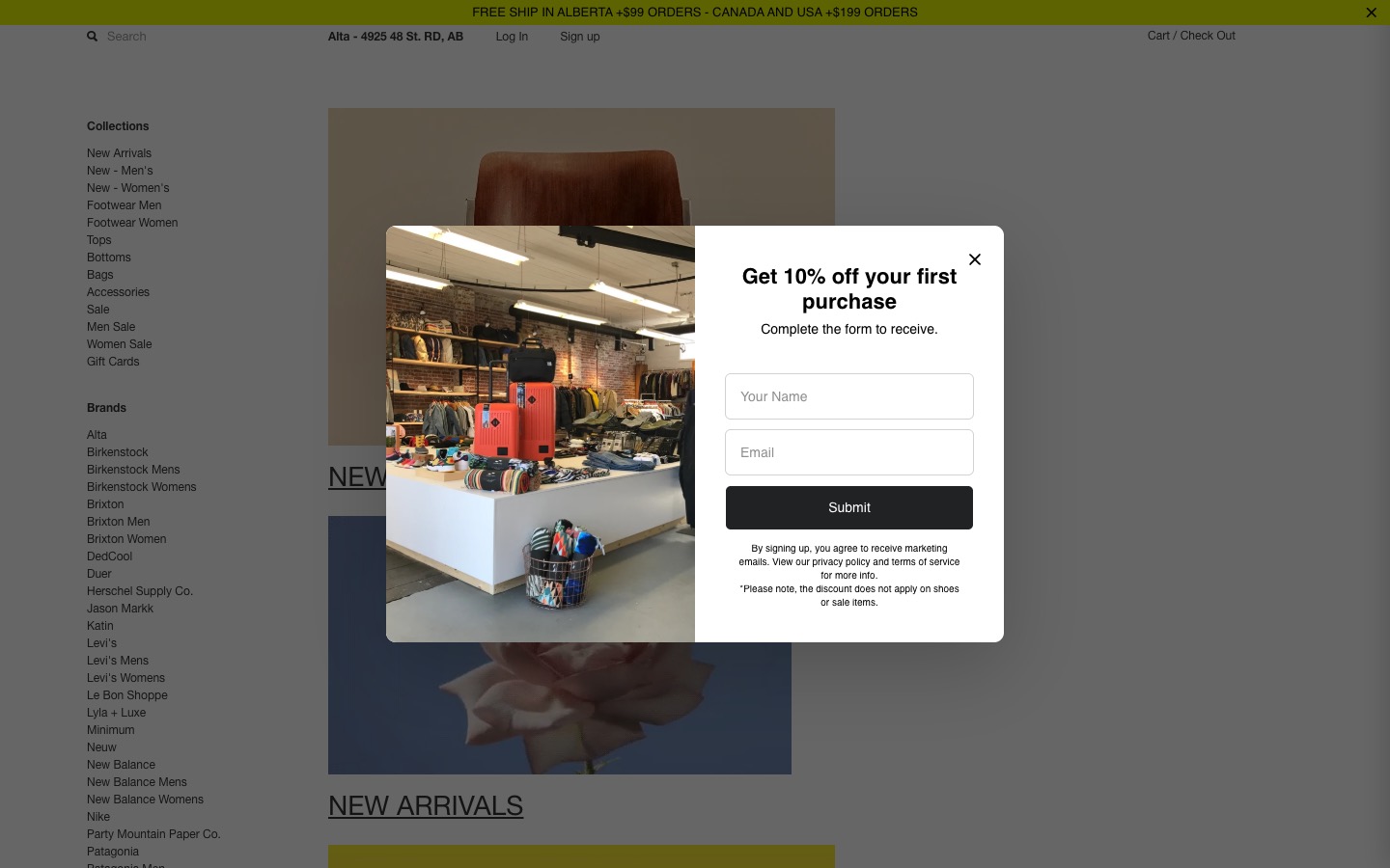 The current homepage